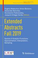 Extended Abstracts Fall 2019 edito da Springer International Publishing