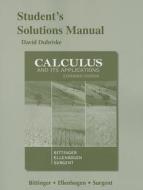 Students Solutions Manual for Calculus and Its Application, Expanded Version di Marvin L. Bittinger, David J. Ellenbogen, Scott J. Surgent edito da Pearson Education (US)