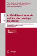 Artificial Neural Networks and Machine Learning - ICANN 2018 edito da Springer International Publishing