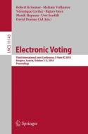 Electronic Voting edito da Springer-Verlag GmbH