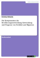 Die Komponenten der Bevölkerungsentwicklung: Entwicklung und Prognose von Fertilität und Migration di Kristina Richartz edito da GRIN Verlag