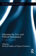 Education for Civic and Political Participation di Reinhold Hedtke edito da Routledge