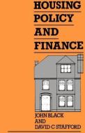 Housing Policy and Finance di John Black edito da Routledge