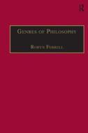 Genres of Philosophy di Robyn Ferrell edito da Taylor & Francis Ltd