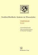 Volkswirtschaftliche Probleme der Deutschen Vereinigung di Hans-Werner Sinn edito da VS Verlag für Sozialwissenschaften