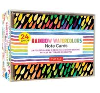 Rainbow Watercolors - 24 Note Cards edito da Tuttle Publishing