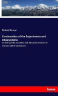 Continuation of the Experiments and Observations di Richard Kirwan edito da hansebooks