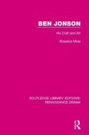 Ben Jonson di Rosalind Miles edito da Taylor & Francis Ltd