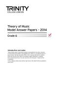 Trinity College London Music Theory Model Answer Papers (2014) Grade 6 di Trinity College London edito da Trinity College London Press
