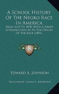 A School History of the Negro Race in America: From 1619 to 1890, with a Short Introduction as to the Origin of the Race (1891) di Edward A. Johnson edito da Kessinger Publishing