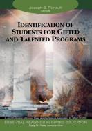 Identification of Students for Gifted and Talented Programs di Joseph S. Renzulli edito da Corwin