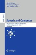 Speech and Computer edito da Springer International Publishing