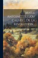 Marie Antoinette, ... Ou Causes ... De La Revolution... di Anonymous edito da LEGARE STREET PR