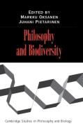 Philosophy and Biodiversity edito da Cambridge University Press