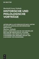 Historische und philologische Vorträge di Barthold Georg Niebuhr, Markus Niebuhr edito da De Gruyter