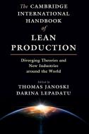 The Cambridge International Handbook Of Lean Production edito da Cambridge University Press