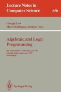 Algebraic and Logic Programming edito da Springer Berlin Heidelberg