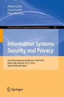 Information Systems Security and Privacy edito da Springer International Publishing
