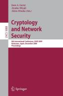 Cryptology and Network Security edito da Springer Berlin Heidelberg