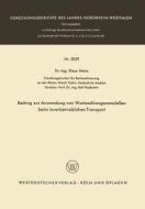 Beitrag zur Anwendung von Warteschlangenmodellen beim innerbetrieblichen Transport di Klaus Heinz edito da VS Verlag für Sozialwissenschaften