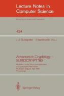 Advances in Cryptology - EUROCRYPT '89 edito da Springer Berlin Heidelberg