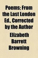 Poems (1859) di Elizabeth Barrett Browning edito da General Books Llc