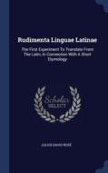 Rudimenta Linguae Latinae: The First Exp di JULIUS DAVID ROS edito da Lightning Source Uk Ltd