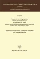 Untersuchungen über das dynamische Verhalten von Stromregelventilen di Wolfgang Backé edito da VS Verlag für Sozialwissenschaften