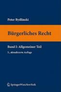B Rgerliches Recht I. Allgemeiner Teil di Peter Bydlinski edito da Springer