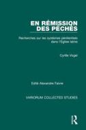 En Remission Des Peches di Alexandre Faivre, Cyrille Vogel edito da Taylor & Francis Ltd
