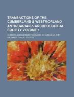 Transactions of the Cumberland & Westmorland Antiquarian & Archeological Society Volume 1 di Cumberland And Westmorland Society edito da Rarebooksclub.com
