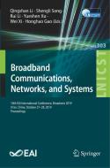 Broadband Communications, Networks, and Systems edito da Springer International Publishing