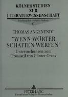 'Wenn Wörter Schatten werfen' di Thomas Angenendt edito da Lang, Peter GmbH