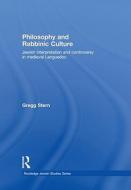 Philosophy and Rabbinic Culture di Gregg (University of Massachussets Stern edito da Routledge
