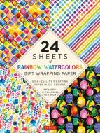 24 Sheets Of Rainbow Watercolors Gift Wrapping Paper edito da Tuttle Publishing