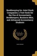 BOOKKEEPING FOR JOINT STOCK CO di David Hoskins edito da WENTWORTH PR
