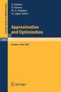 Approximation and Optimization edito da Springer Berlin Heidelberg