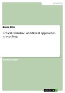Critical Evaluation Of Different Approaches To Coaching di Bruno Rihs edito da Grin Publishing