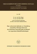 Über rechnerische Methoden zur Feststellung wesentlicher Gleichgewichtswerte der chemischen Thermodynamik am Beispiel vo di Fritz Glaser edito da VS Verlag für Sozialwissenschaften