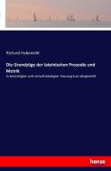 Die Grundzüge der lateinischen Prosodie und Metrik di Richard Habenicht edito da hansebooks
