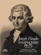Symphonies 88-92 in Full Score: The Haydn Society Edition di Joseph Haydn edito da DOVER PUBN INC