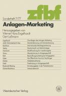 Anlagen-Marketing edito da VS Verlag für Sozialwissenschaften