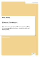 Content Commerce di Peter Menne edito da Diplom.de