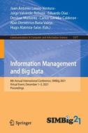 Information Management and Big Data edito da Springer International Publishing