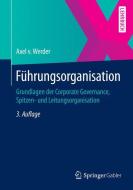 Führungsorganisation di Axel Werder edito da Gabler, Betriebswirt.-Vlg