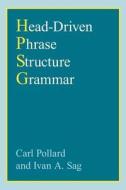Head-Driven Phrase Structure Grammar (Paper) di Carl Pollard edito da University of Chicago Press