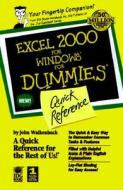 Excel 2000 For Windows For Dummies Quick Reference di John Walkenbach edito da John Wiley & Sons Inc