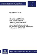Rendite und Risiko von Aktien kleiner Börsengesellschaften di Hans-Martin Domke edito da Lang, Peter GmbH