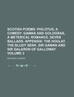 Scotish Poems Volume 3 di David Lindsay edito da Rarebooksclub.com