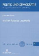 Ibrahim Rugovas Leadership di Christiane Prorok edito da Lang, Peter GmbH